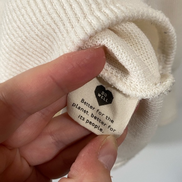 Madewell + Ottoman Rib Square-Neck Top in Cream Size 1X - Picture 7 of 9